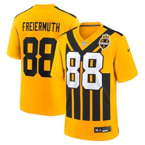 Men's Pittsburgh Steelers Gold Alternate 1933 Throwback Limited Jersey - Image 9