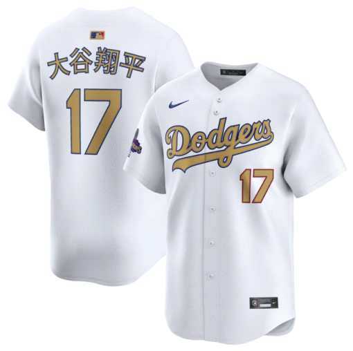 Men's Los Angeles Dodgers White 2025 Gold Collection Limited Jersey - Image 7