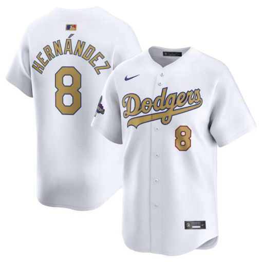 Men's Los Angeles Dodgers White 2025 Gold Collection Limited Jersey - Image 8