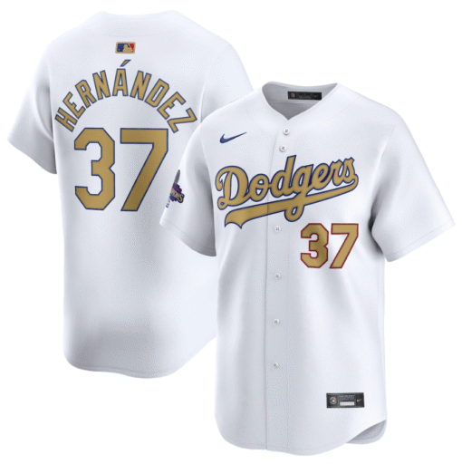 Men's Los Angeles Dodgers White 2025 Gold Collection Limited Jersey - Image 9