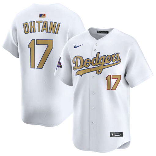 Men's Los Angeles Dodgers White 2025 Gold Collection Limited Jersey - Image 3