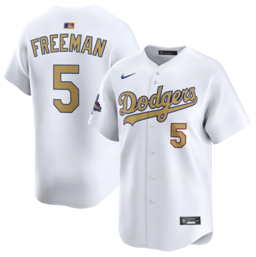 Men's Los Angeles Dodgers White 2025 Gold Collection Limited Jersey - Image 5